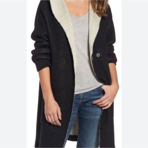 Blank NYC Chill Pill Cardigan black and white small - Picture 1 of 9